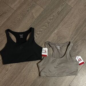 Reebok Black and Gray Racerback Bras